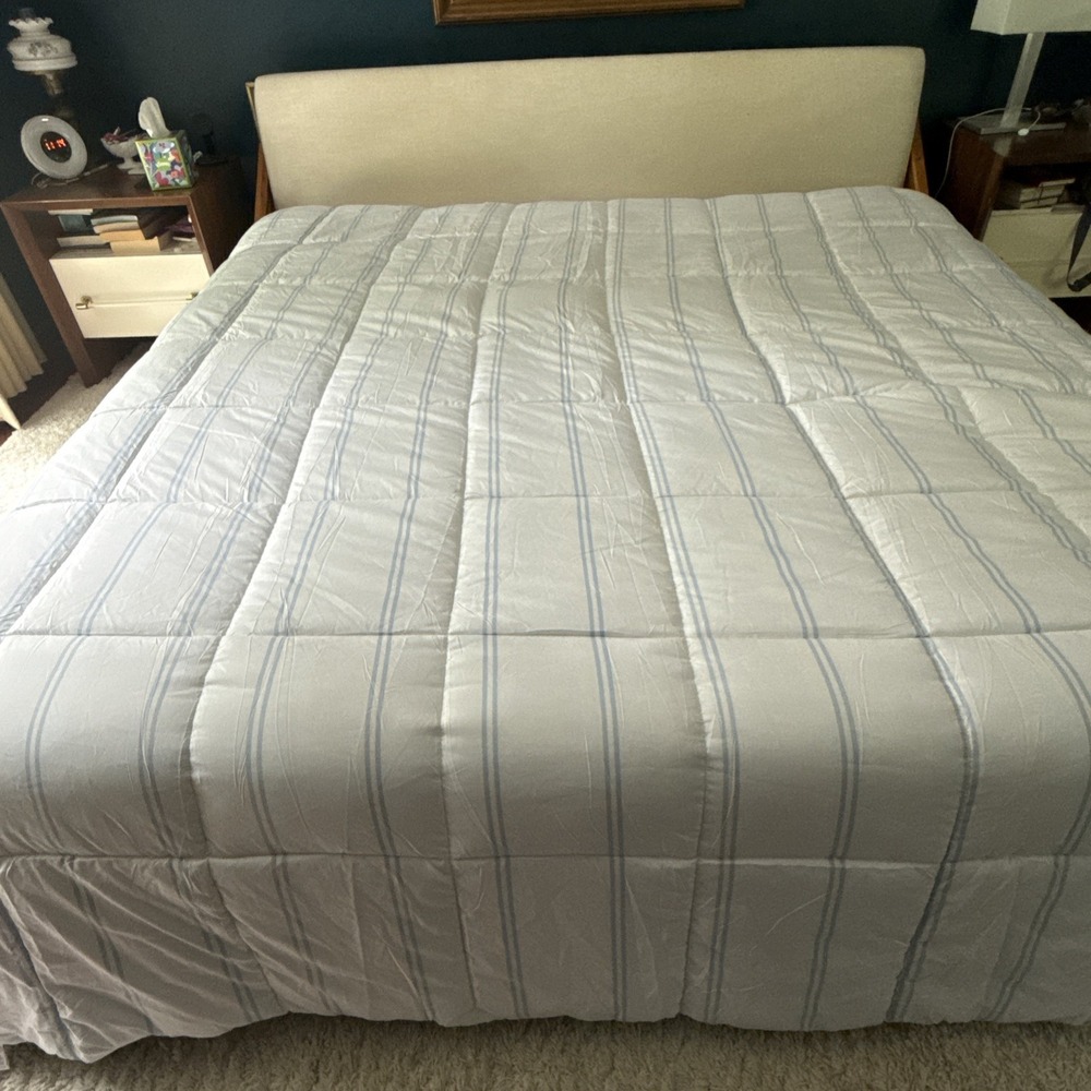 Reversible Floral Botanical Seersucker Breathable Comforter Set Queen 3 Pc $139 - Picture 6 of 6